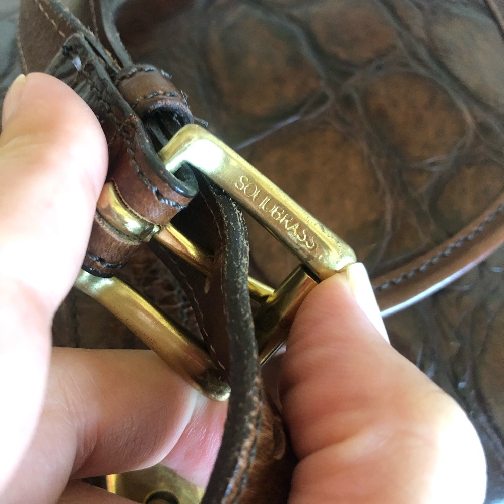 Vintage Dooney & Bourke Croc Embossed Bayou Bag - Picture 8 of 13